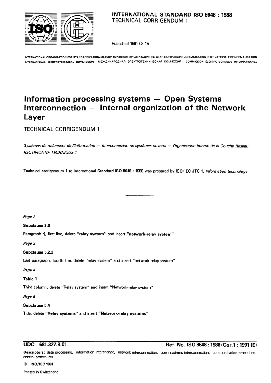 ISO 08648-1988 cor1-1991.pdf_第1页