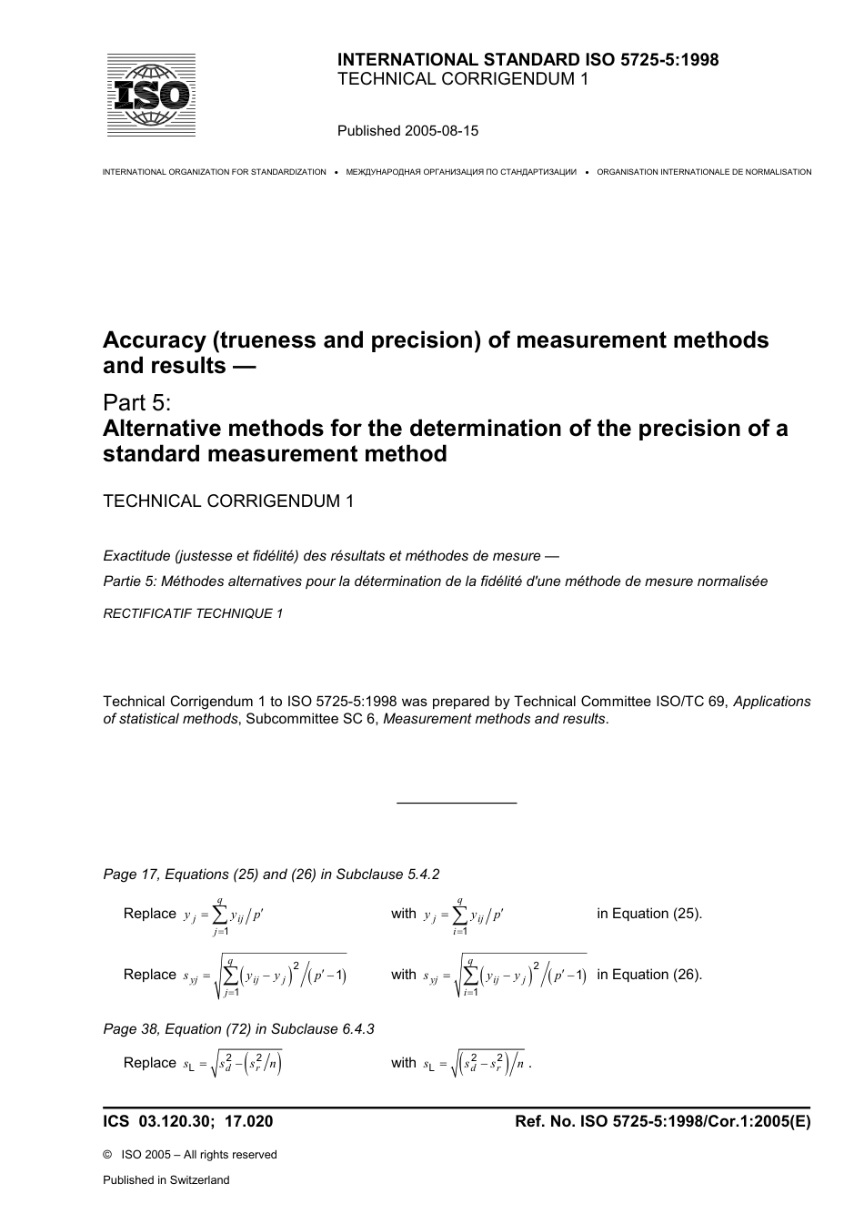ISO 05725-5-1998 cor1-2005.pdf_第1页