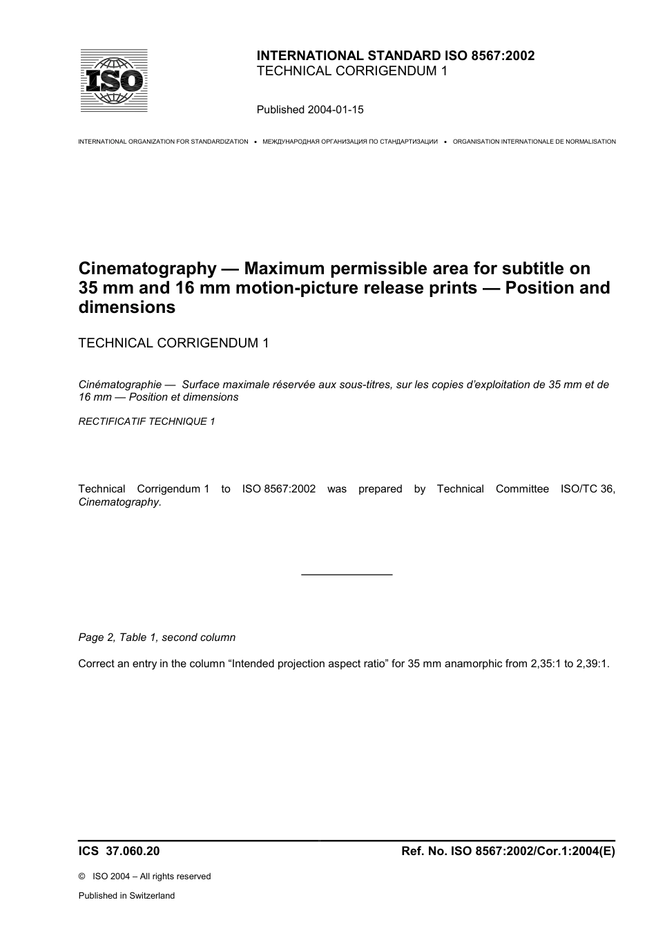 ISO 08567-2002 cor1-2004.pdf_第1页