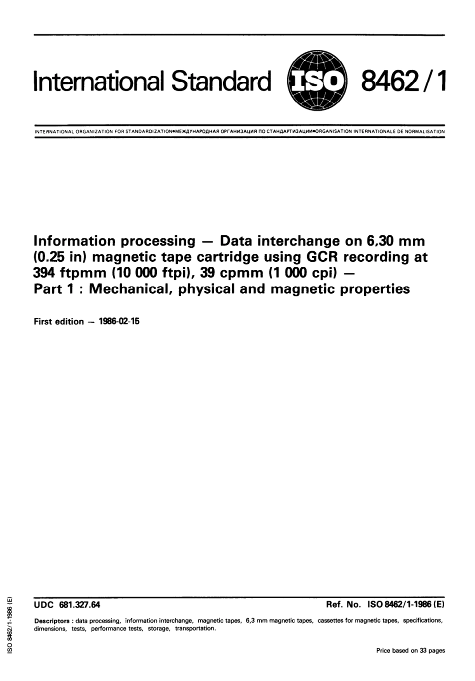 ISO 08462-1-1986 scan.pdf_第1页