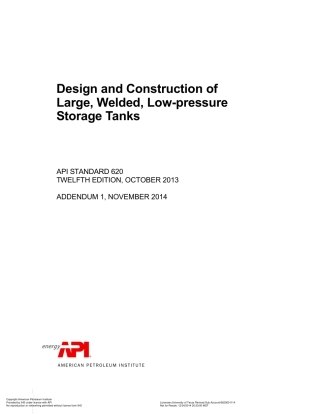 API STD 620-2014 12th ADDENDUM 1 Design and Construction of Large, Welded, .pdf