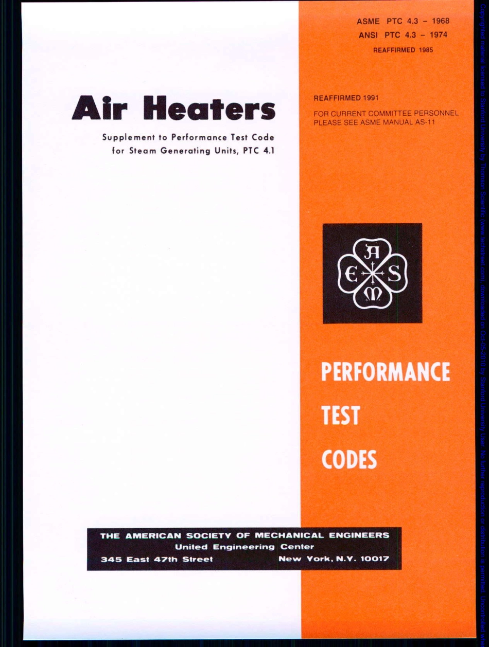 ASME PTC4.3_1968_Air Heaters.pdf_第1页