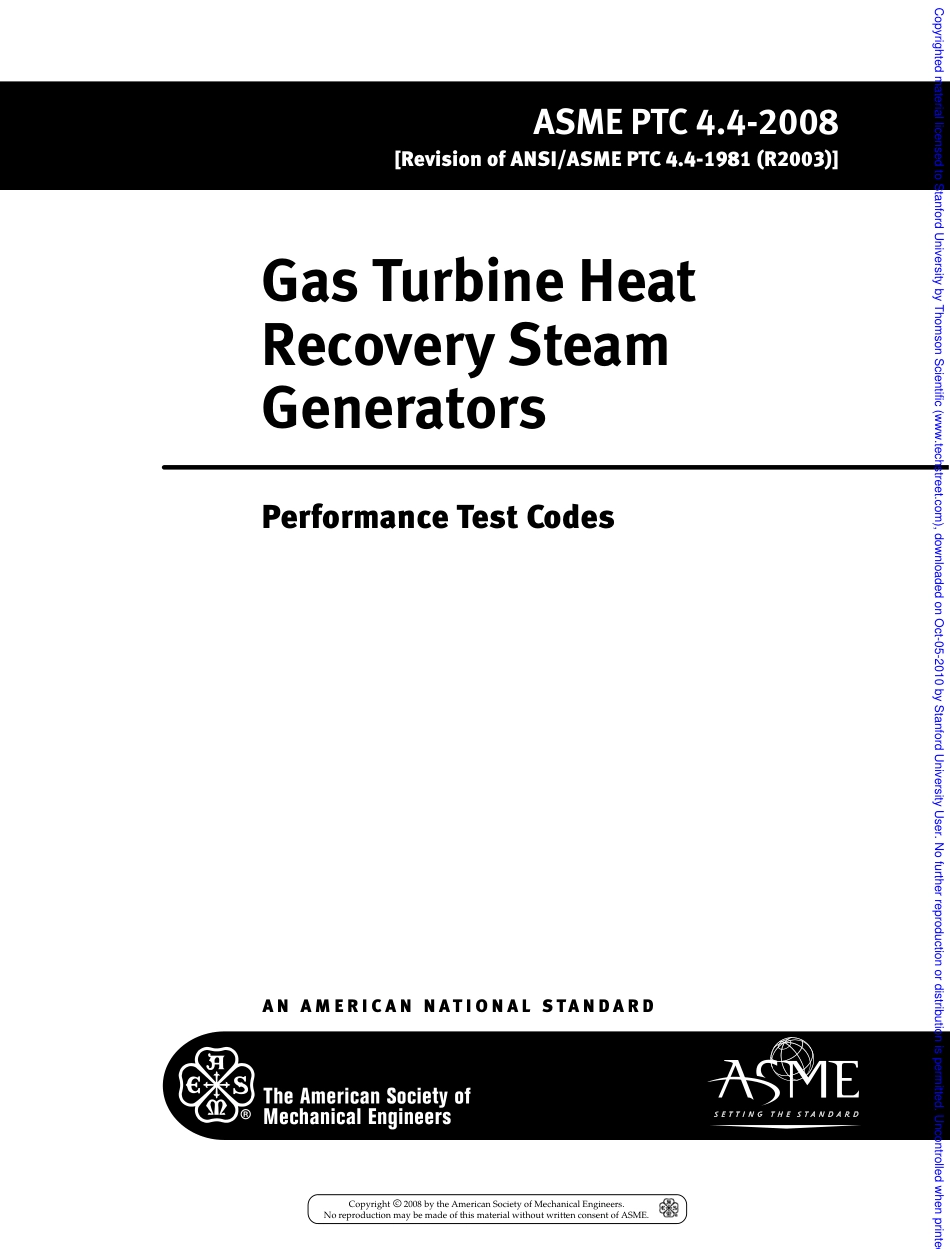 ASME PTC4.4_2008_Gas Turbine Heat Recovery Steam Generators.pdf_第1页