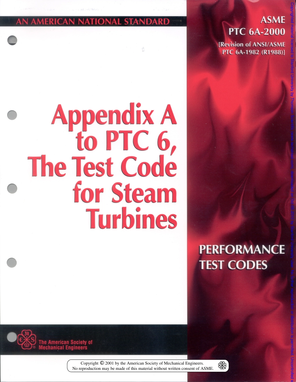 ASME PTC6A_2000_Appendix A to PTC6, the Test Code for Steam Turbines.pdf_第1页