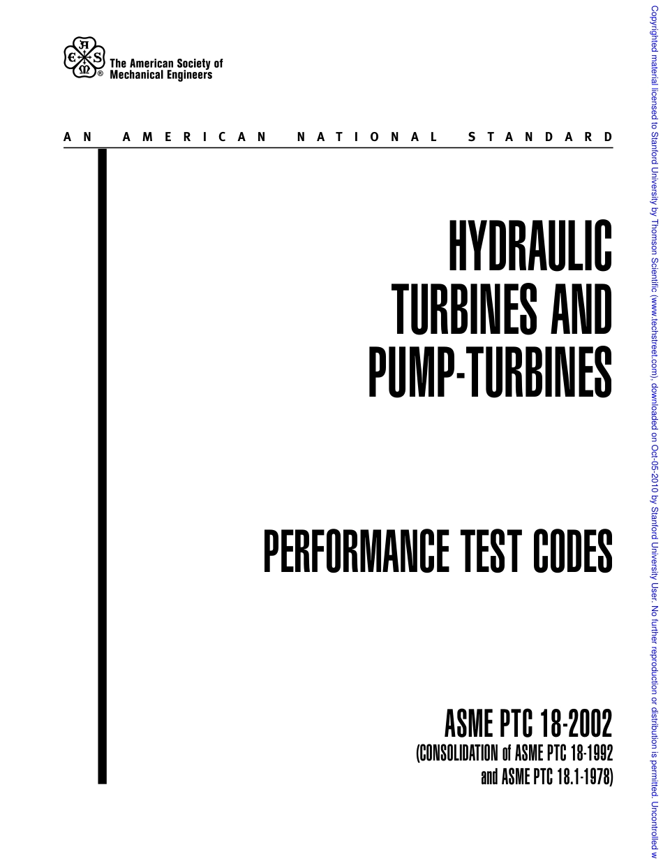 ASME PTC18_2002_Hydraulic Turbines and Pump-Turbines.pdf_第2页