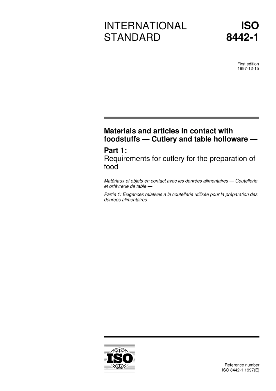 ISO 08442-1-1997.pdf_第1页