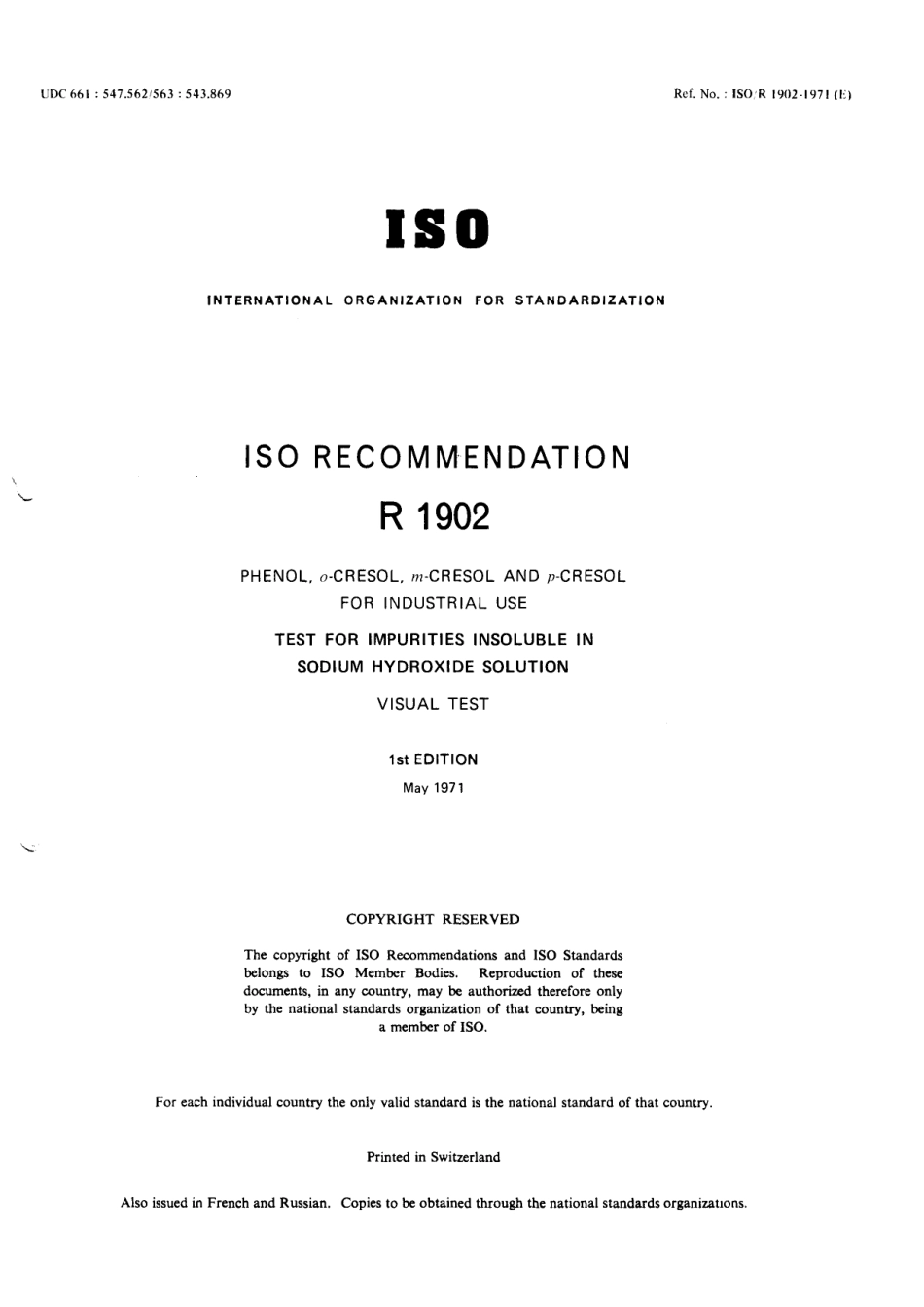 ISO R 01902-1971 scan.pdf_第1页