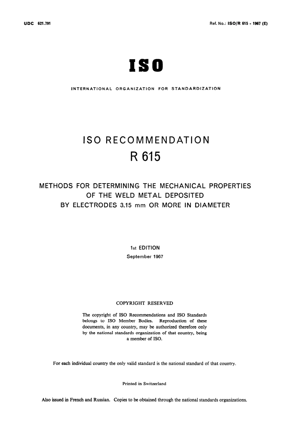 ISO R 00615-1967 scan.pdf_第1页