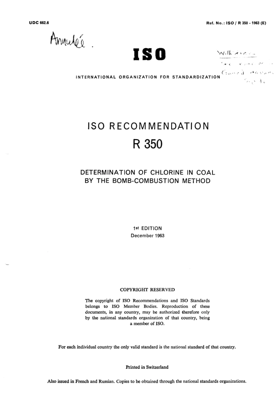 ISO R 00350-1963 scan.pdf_第1页
