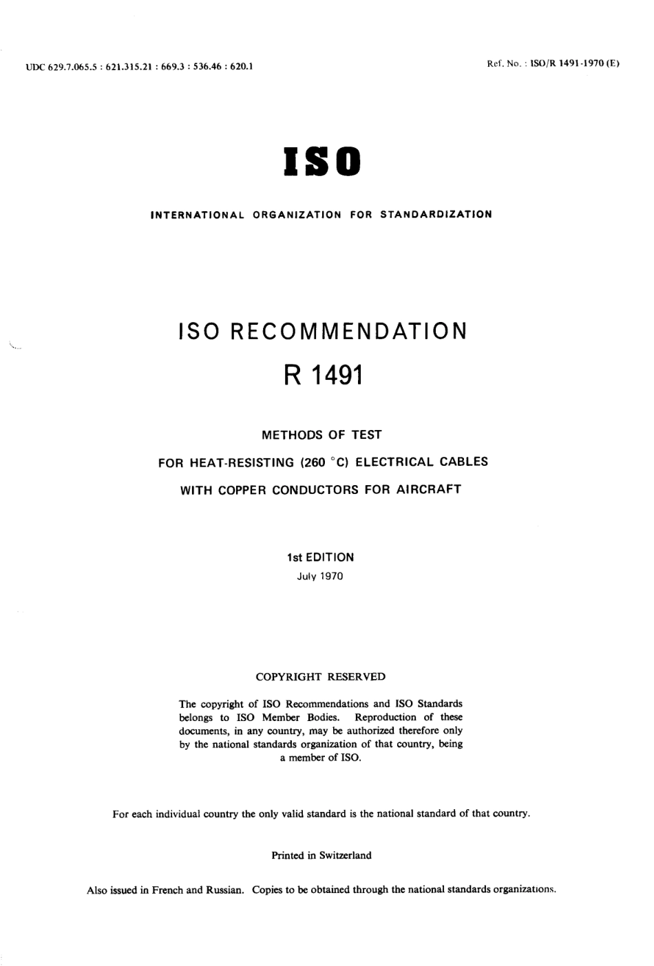 ISO R 01491-1970 scan.pdf_第1页