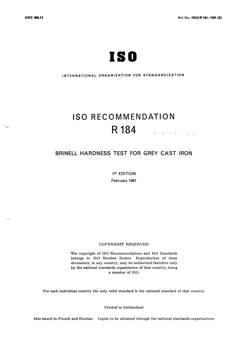 ISO R 00184-1961 scan.pdf_第1页