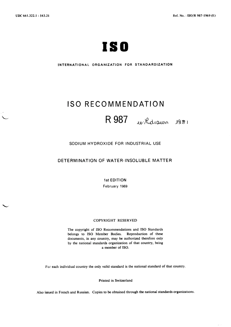 ISO R 00987-1969 scan.pdf_第1页