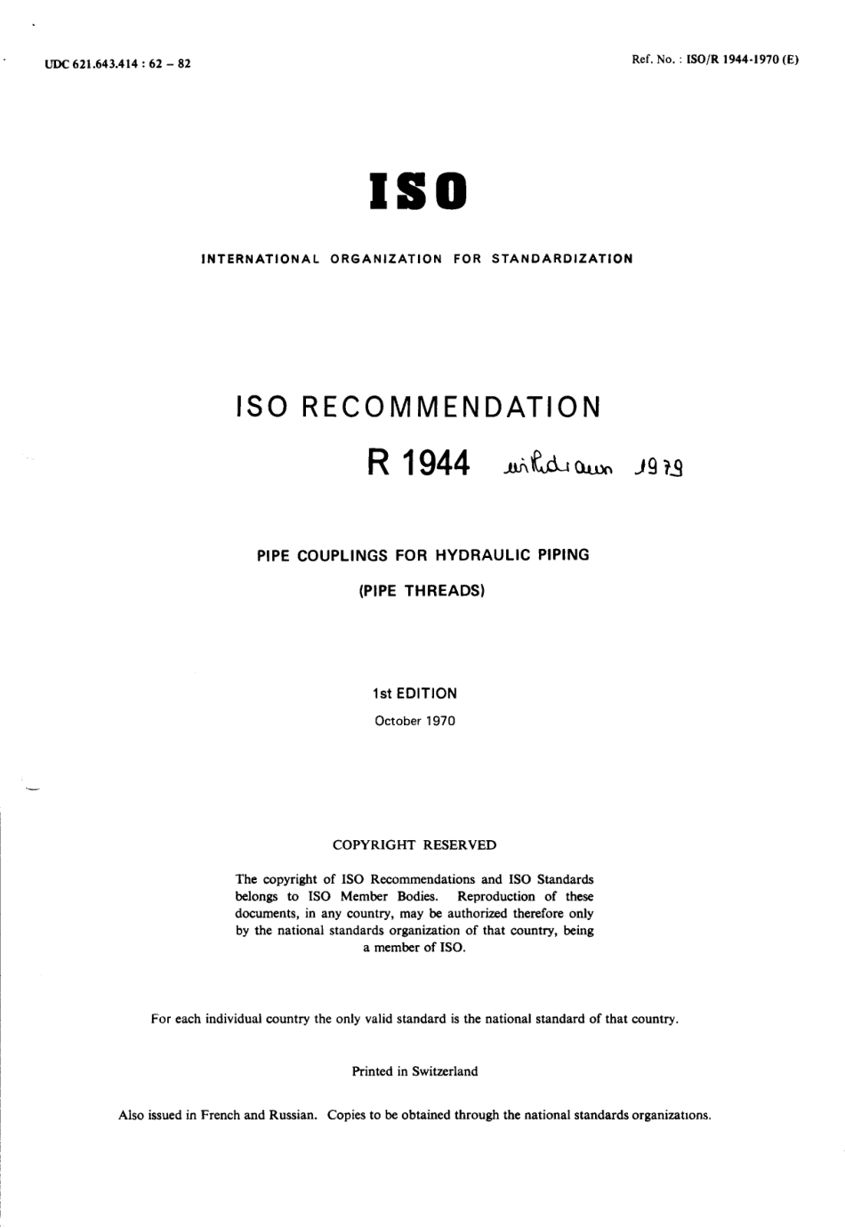 ISO R 01944-1970 scan.pdf_第1页