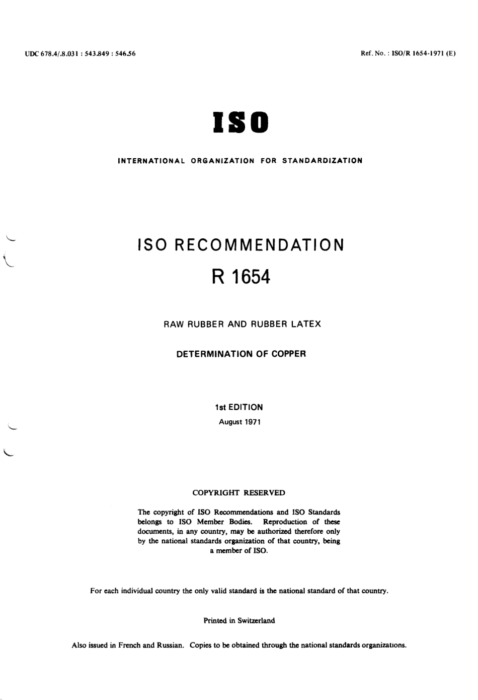 ISO R 01654-1971 scan.pdf_第1页