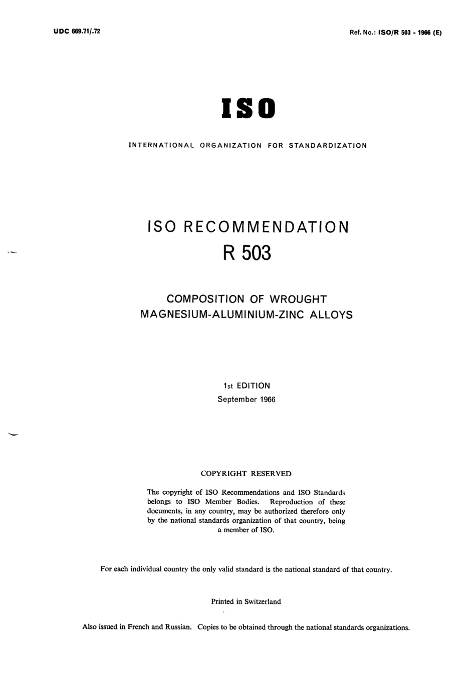 ISO R 00503-1966 scan.pdf_第1页