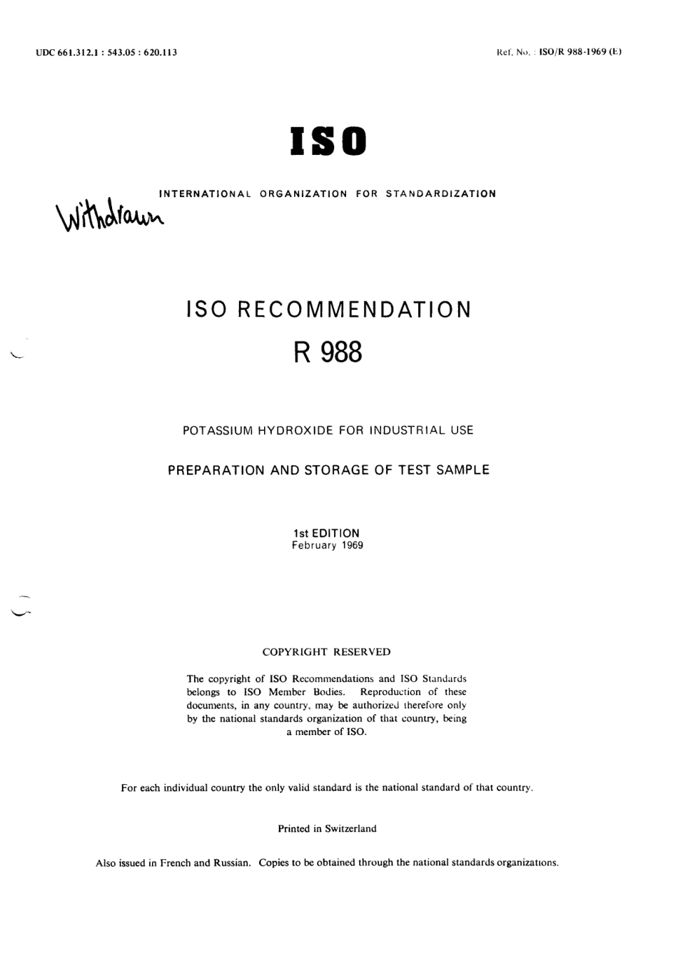 ISO R 00988-1969 scan.pdf_第1页