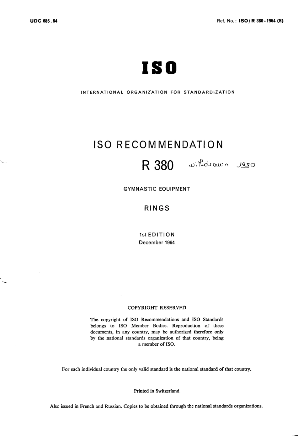 ISO R 00380-1964 scan.pdf_第1页