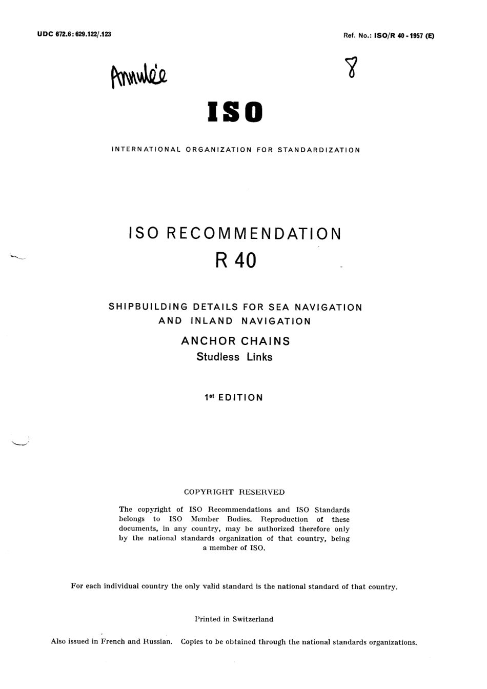 ISO R 00040-1957 scan.pdf_第1页