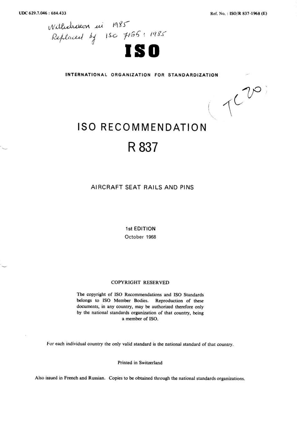 ISO R 00837-1968 scan.pdf_第1页