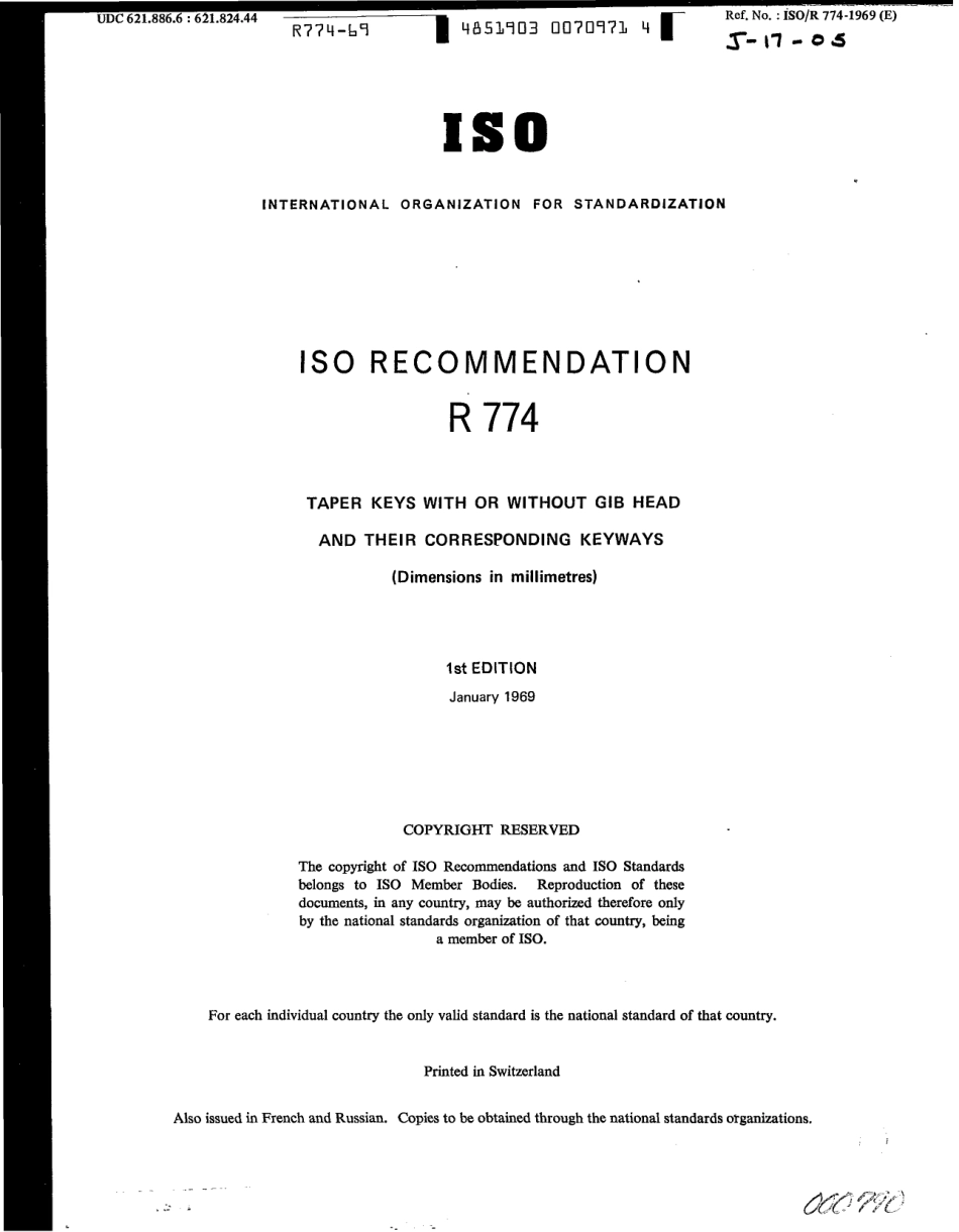 ISO R 00774-1969 scan.pdf_第1页