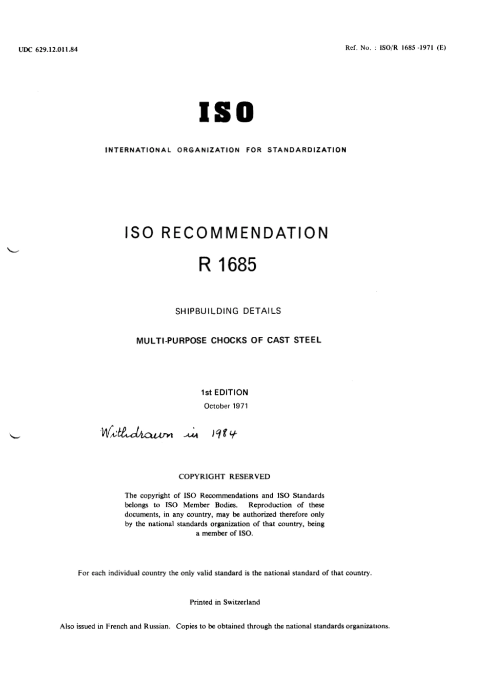 ISO R 01685-1971 scan.pdf_第1页