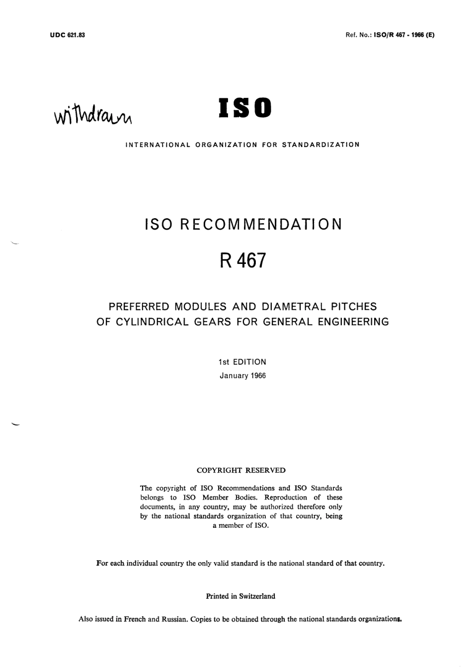 ISO R 00467-1966 scan.pdf_第1页