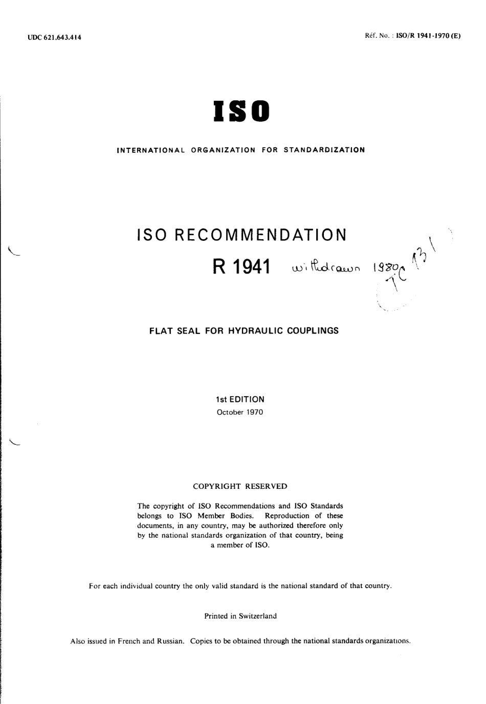 ISO R 01941-1970 scan.pdf_第1页