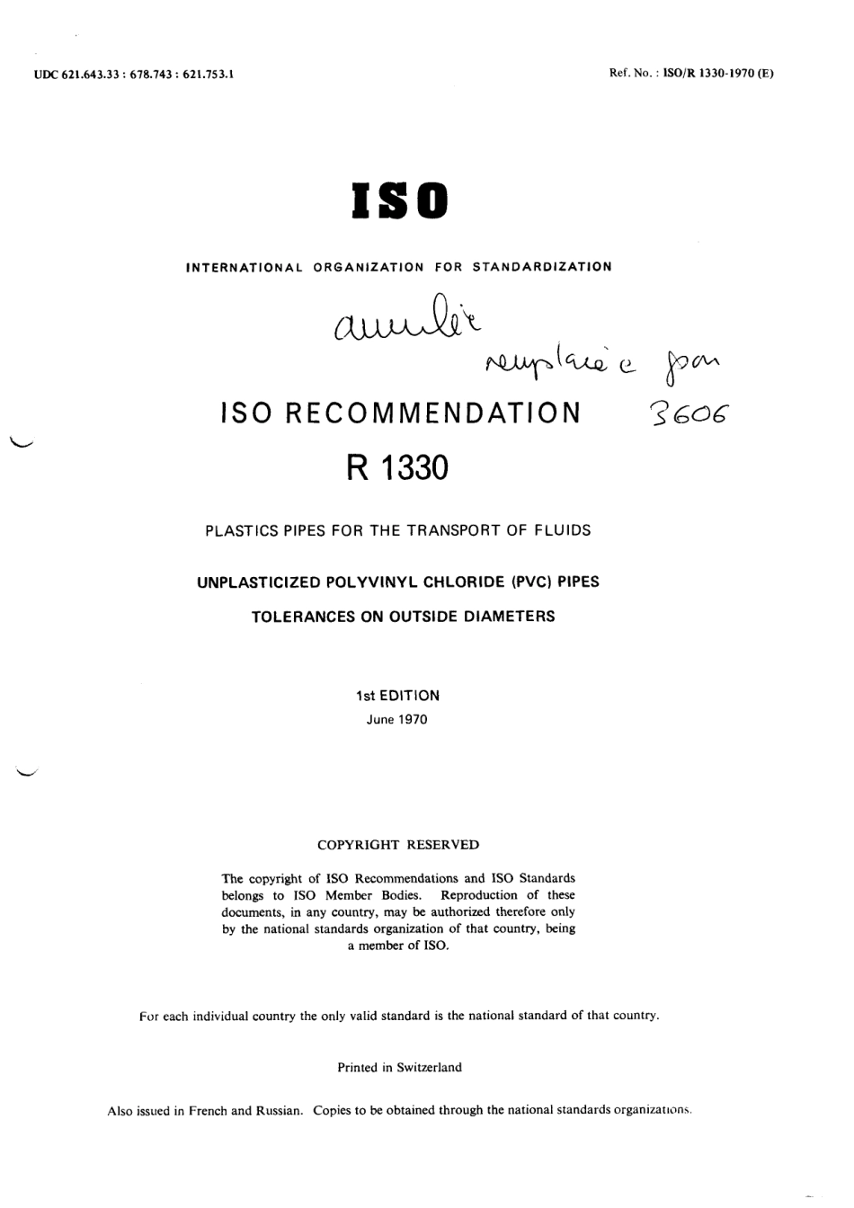 ISO R 01330-1970 scan.pdf_第1页