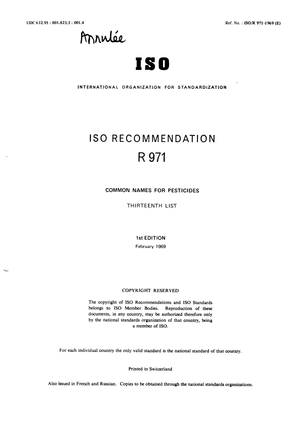 ISO R 00971-1969 scan.pdf_第1页