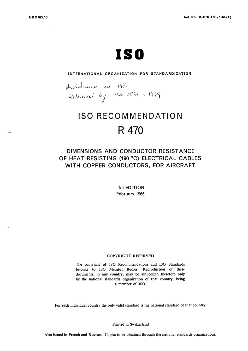 ISO R 00470-1966 scan.pdf_第1页