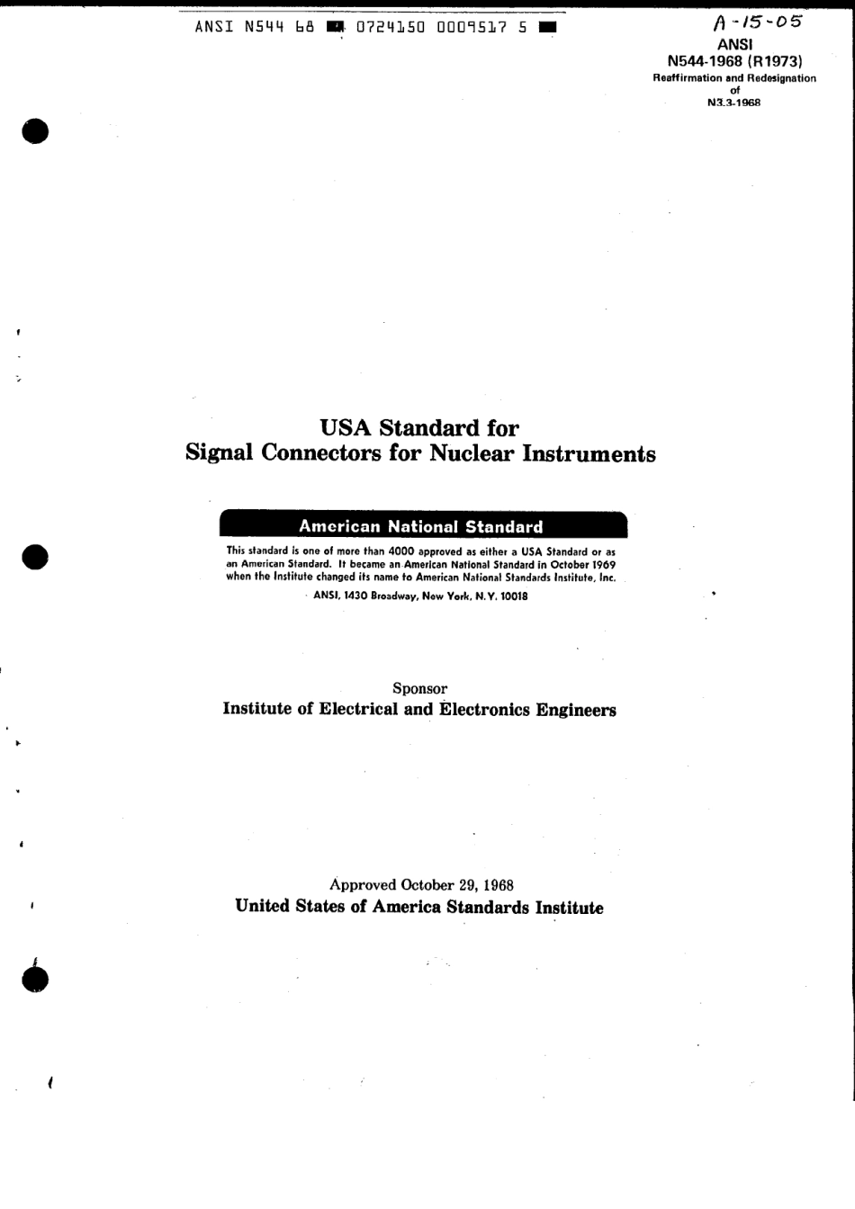ANSI N544-1968 (1973) scan.pdf_第1页