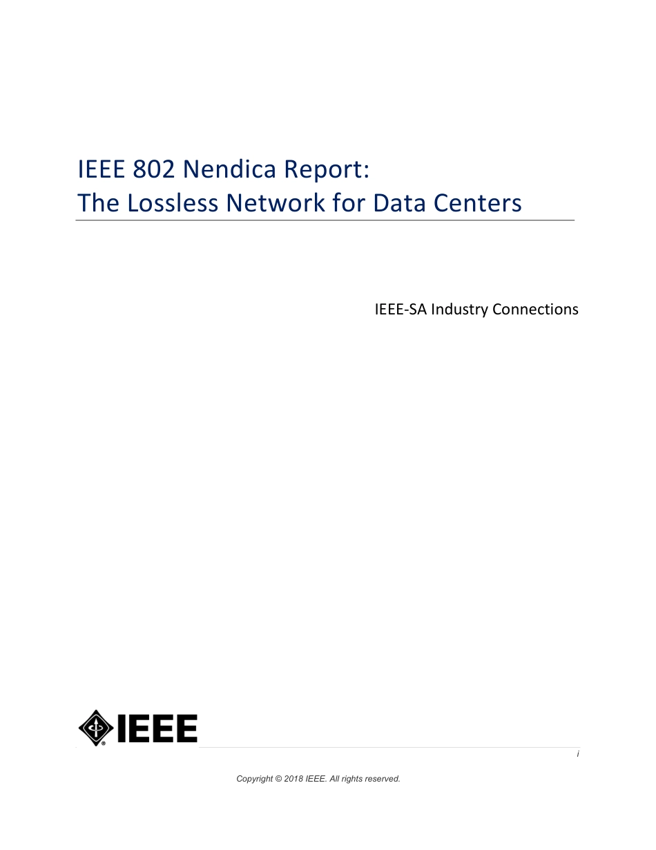 IEEE 802 Nendica Report - The Lossless Network for Data Centers 2018.pdf_第2页