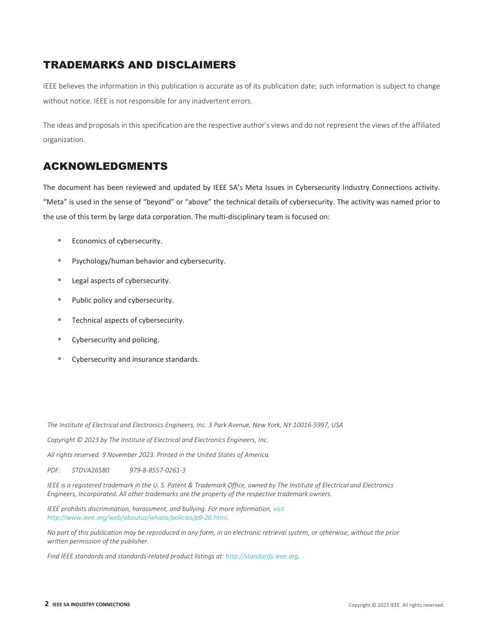 IEEE and the Protection of Cyberspace - Increasing IEEE's Cybersecurity Role 2023.pdf_第2页