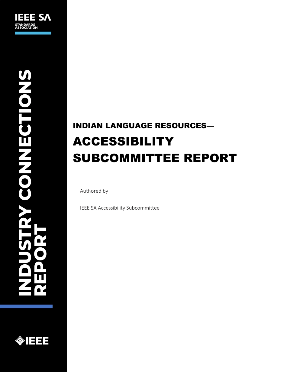 Indian Language Resources - Accessibility Subcommittee Report 2023.pdf_第1页