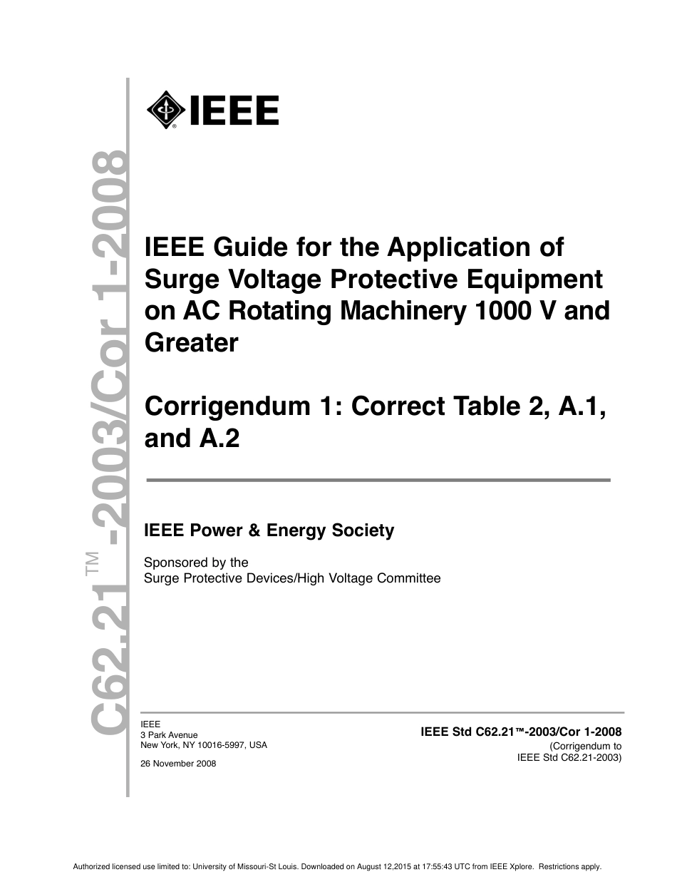 IEEE Std C62.21-2003 cor1-2008.pdf_第1页
