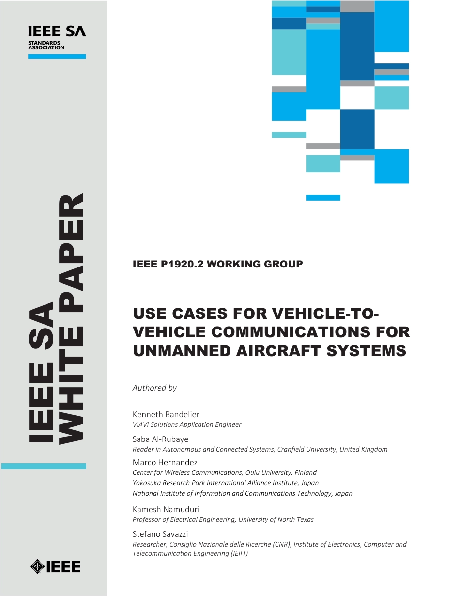 Use cases for vehicle-to-vehicle communications for unmanned aircraft systems 2023.pdf_第1页