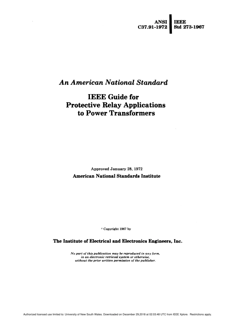 IEEE Std 273-1967 (1972) ANSI C37.91-1972.pdf_第2页