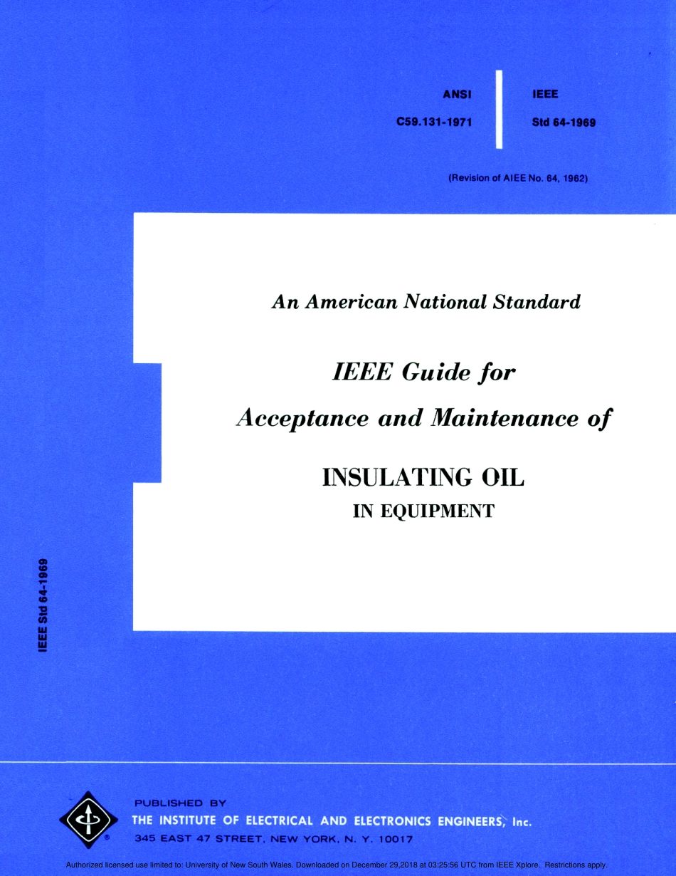 IEEE Std 64-1969 (1971) ANSI C59.131-1971.pdf_第1页