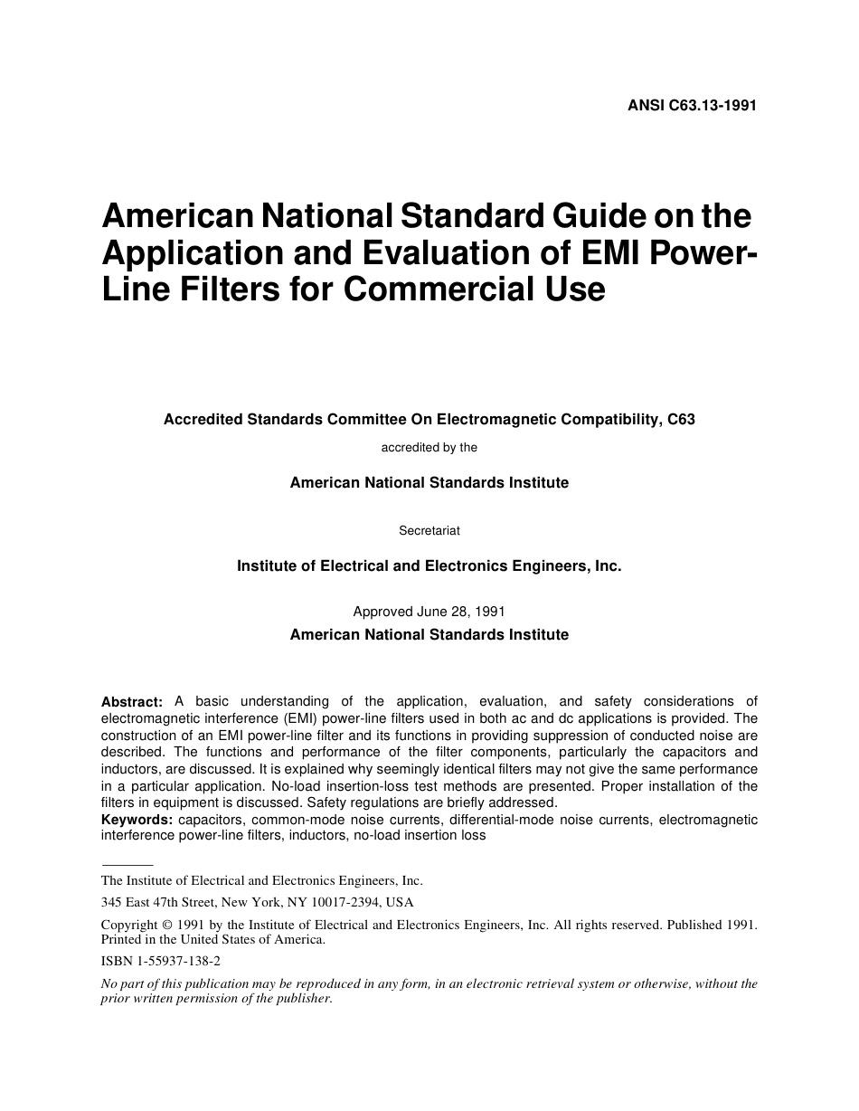 ANSI C63.13-1991.pdf_第1页