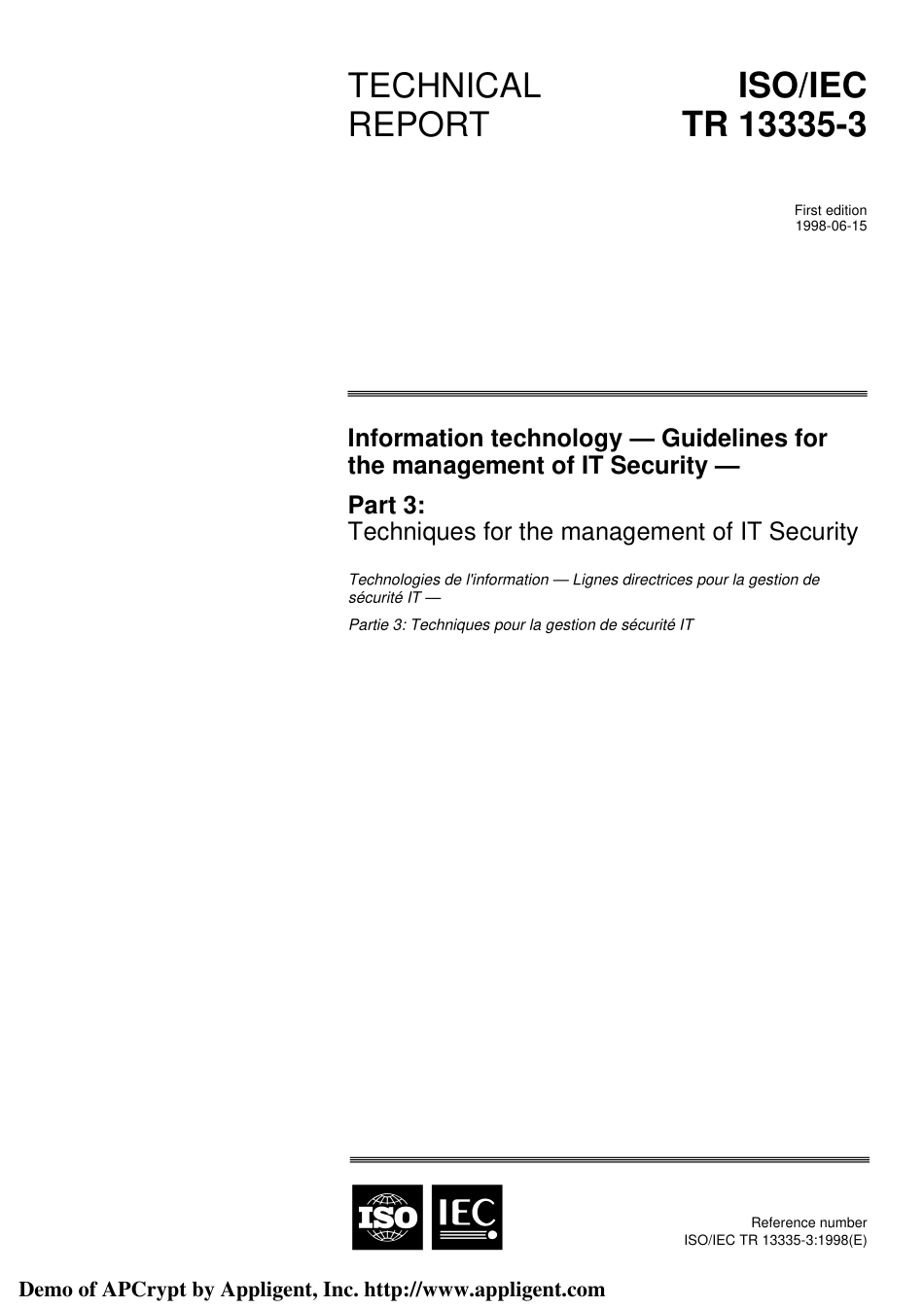 ISO IEC TR 13335-3-1998.pdf_第1页