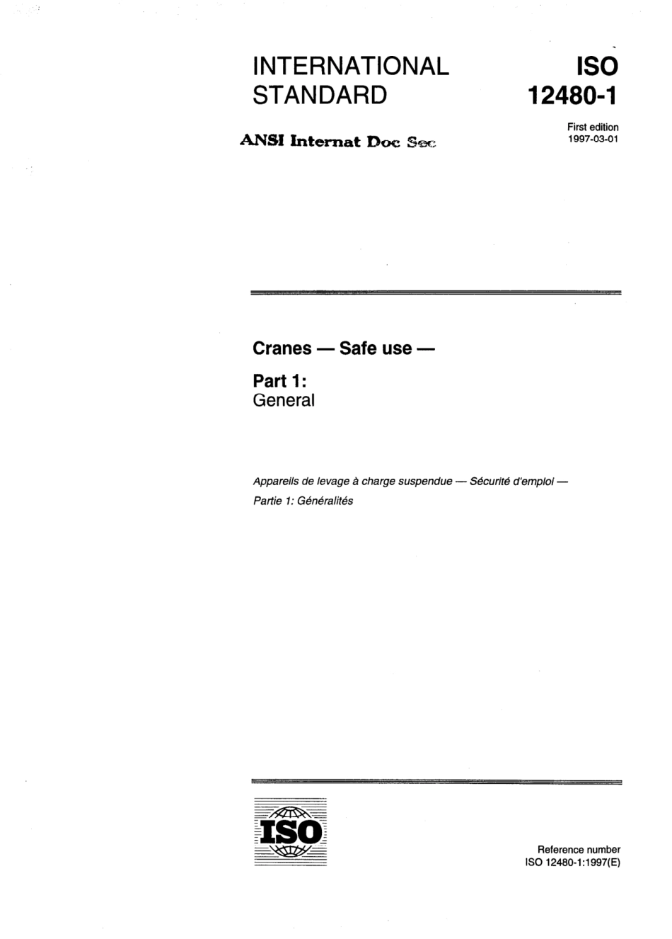 ISO 12480-1-1997 scan.pdf_第1页