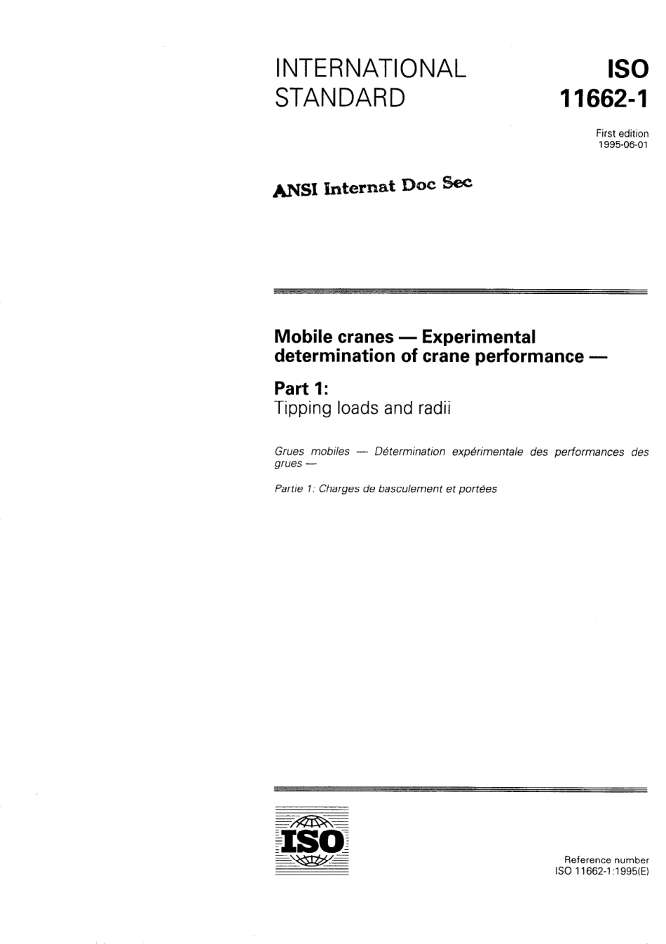 ISO 11662-1-1995 scan.pdf_第1页