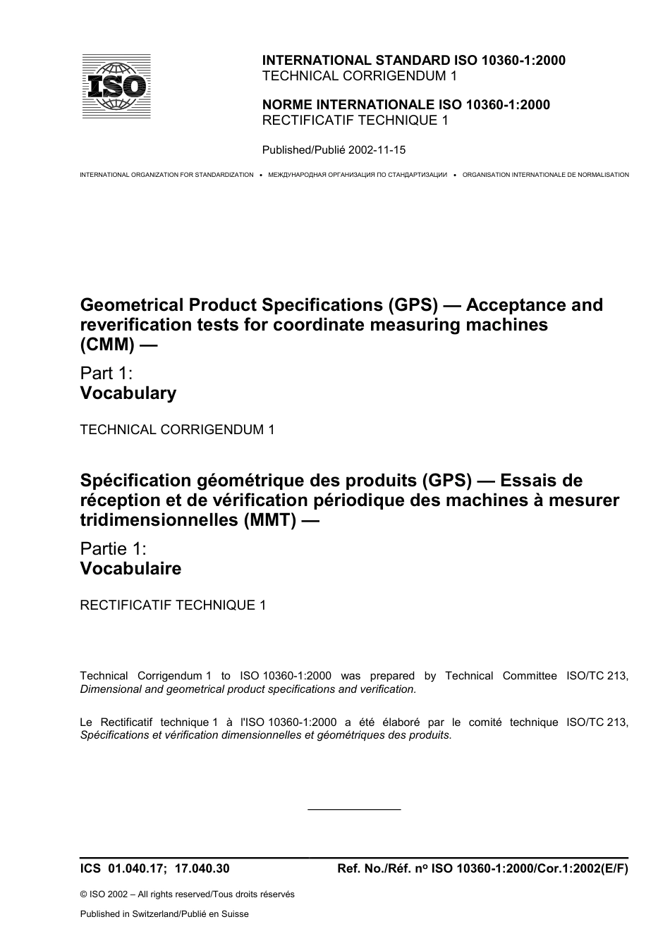 ISO 10360-1-2000 cor1-2002.pdf_第1页