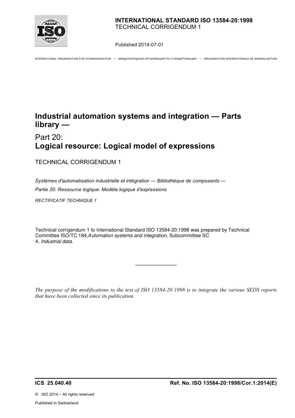 ISO 13584-20-1998 cor1-2014.pdf_第1页