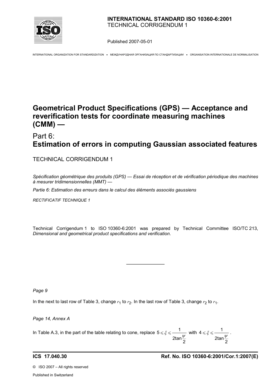 ISO 10360-6-2001 cor1-2007.pdf_第1页