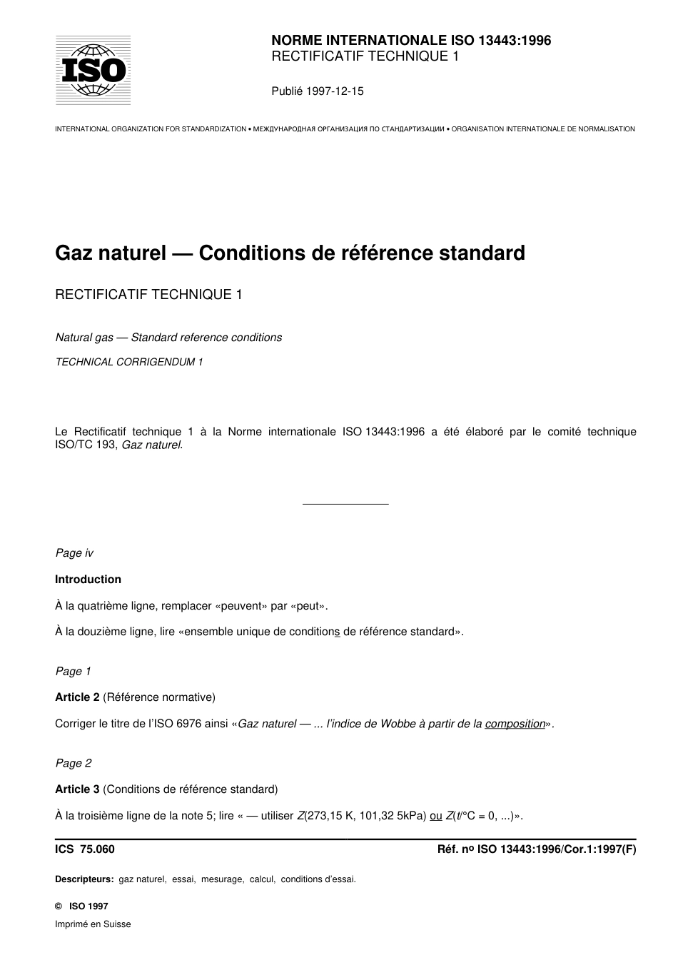 ISO 13443-1996 cor1-1997.pdf_第1页