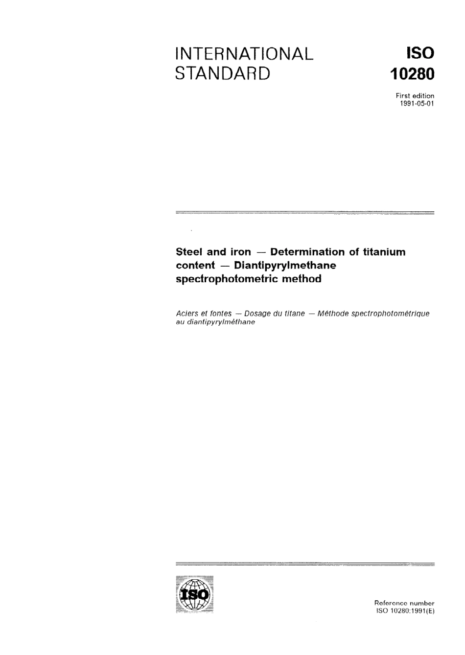 ISO 10280-1991 scan.pdf_第1页