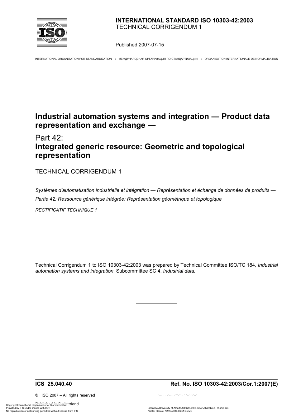 ISO 10303-42-2003 cor1-2007.pdf_第1页