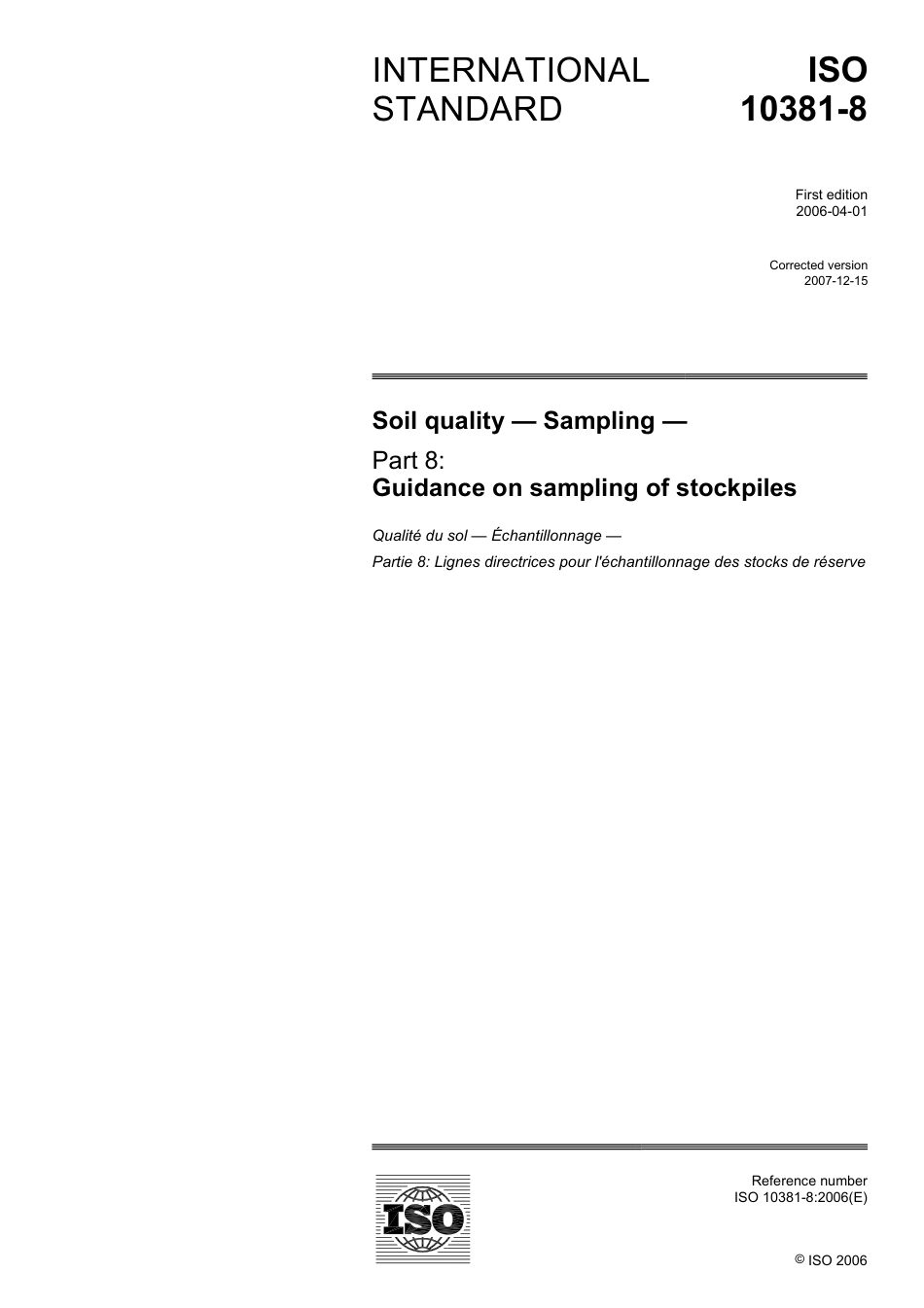 ISO 10381-8-2006 (2007).pdf_第1页