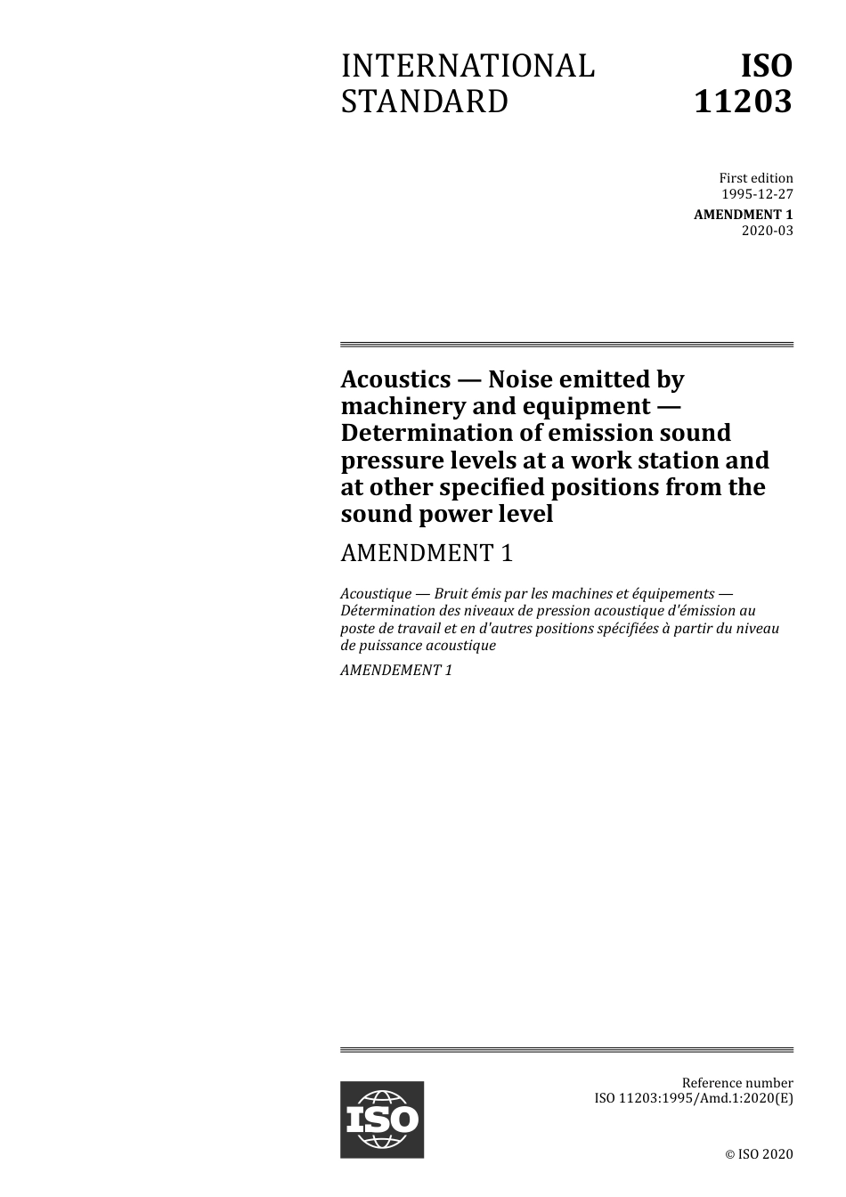 ISO 11203-1995 amd1-2020.pdf_第1页